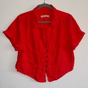 Red Free People Tee
